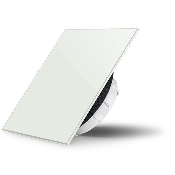 Skleněný ventil Air Design čtvercový 9010 WHITE SOFT - SKLO LESK (3)