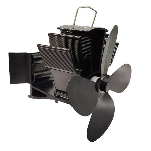 Ventilátor na kouřovod čtyřlopatkový magnetický stříbrný (1)