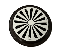 Větrací mřížka 125 mm - bílá s regulací (2)