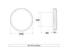 Ventilátor EAT150 bílý (4)