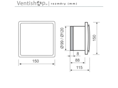 Ventilátor OK100 - W - bílý (2)