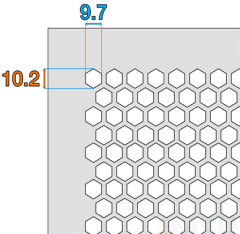 Větrací mřížka HEXA 260x140 mm bílá (2)
