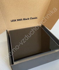 Skleněný ventil Air Design čtvercový 9005 BLACK CLASSIC - SKLO LESK