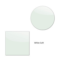 Skleněný ventil Air Design čtvercový 9010 WHITE SOFT - SKLO LESK