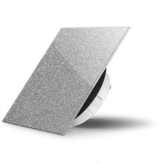 Skleněný ventil Air Design čtvercový 9007 ALUMINIUM RICH - SKLO LESK