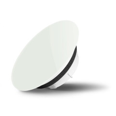 Skleněný ventil Air Design kruhový 9010 WHITE SOFT - SKLO LESK