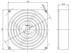 Krycí mřížka pro přístrojový ventilátor Mezaxiál 3140 (1)
