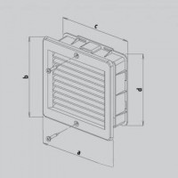 Mřížka HACO VM 150x150 bílá