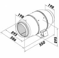 Potrubní ventilátor AP QUIET černý (2)