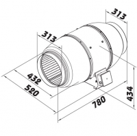 Potrubní ventilátor AP QUIET černý (2)