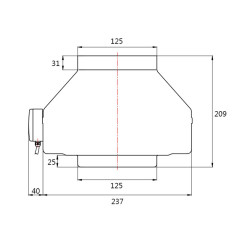 Ventilátor TURBINE M 125mm (5)