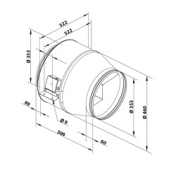Ventilátor TURBINE M 355mm (5)